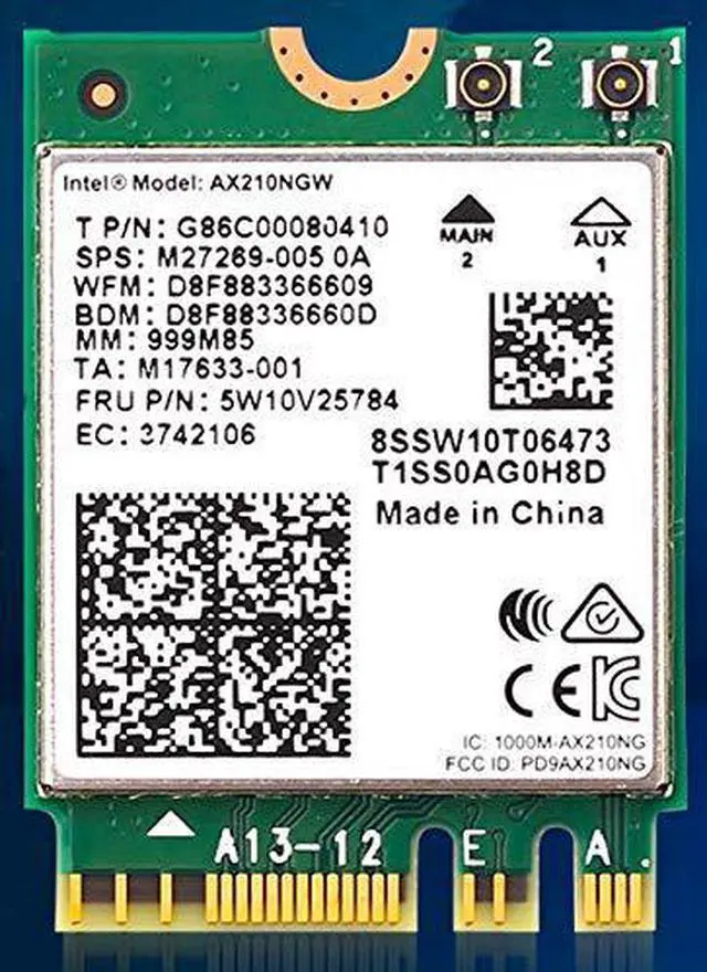 Main image of Wi-Fi 6E AX210 (Gig+) 802.11ax with Bluetooth 5.2 (AX210NGW)