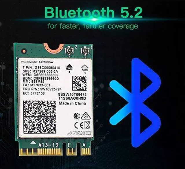 Alt view image 5 of 5 - Wi-Fi 6E AX210 (Gig+) 802.11ax with Bluetooth 5.2 (AX210NGW)