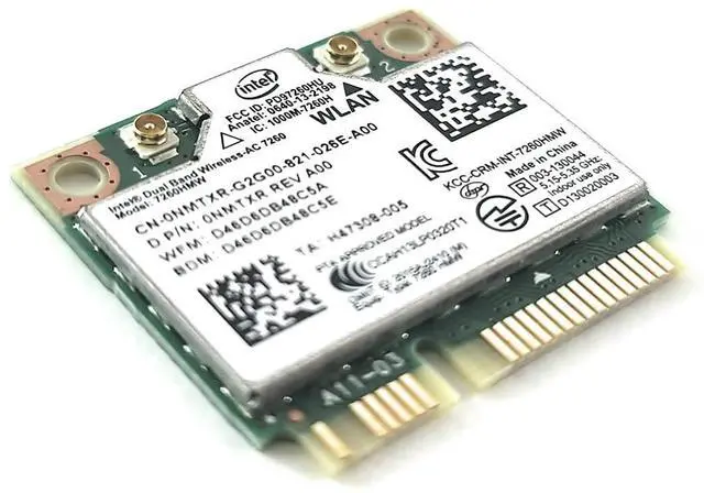Alt view image 2 of 4 - Intel Dual Band Wireless-AC 7260 Network Adapter (7260.HMWWB.R)