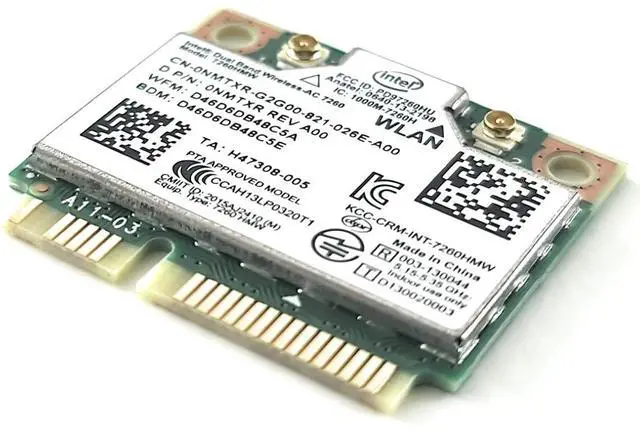 Alt view image 3 of 4 - Intel Dual Band Wireless-AC 7260 Network Adapter (7260.HMWWB.R)