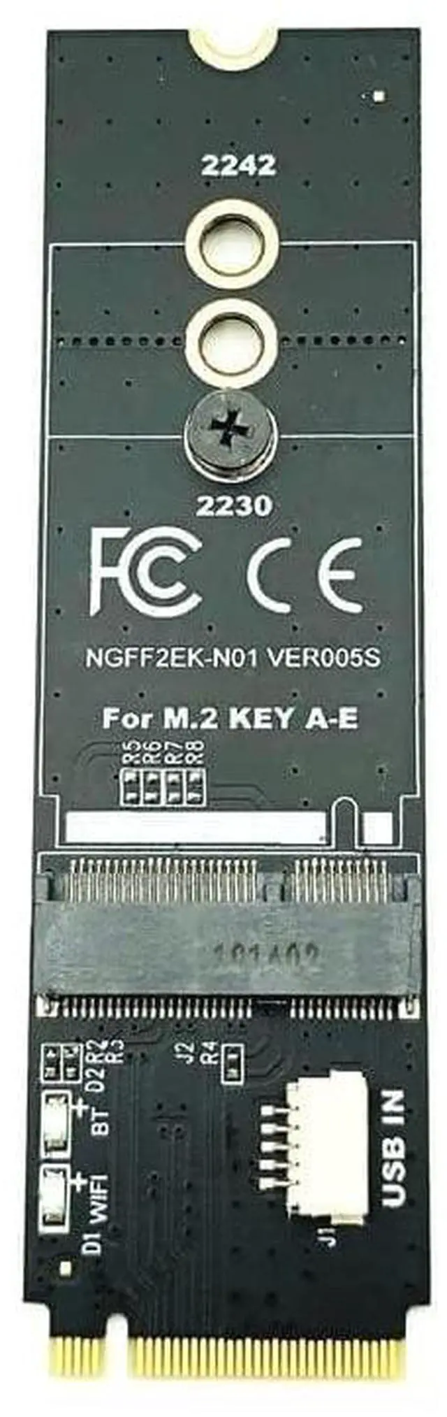 Alt view image 7 of 7 - M.2 M-Key to A + E Key NGFF Slot Wifi Wireless Network Card M.2 NGFF PCI Express to E Key Card M-Key to A-E Key M.2 Wifi Adapter