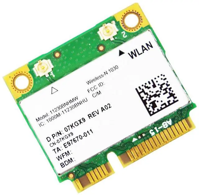 Alt view image 2 of 4 - Legacy Mini-PCIe Wi-Fi Card for Intel 1030 | Half Mini PCIe Network Card | 300 Mbps with Bluetooth Support | HMC WLAN Replacement Part 1230BNH Wi-Fi Card 11230BNHMW