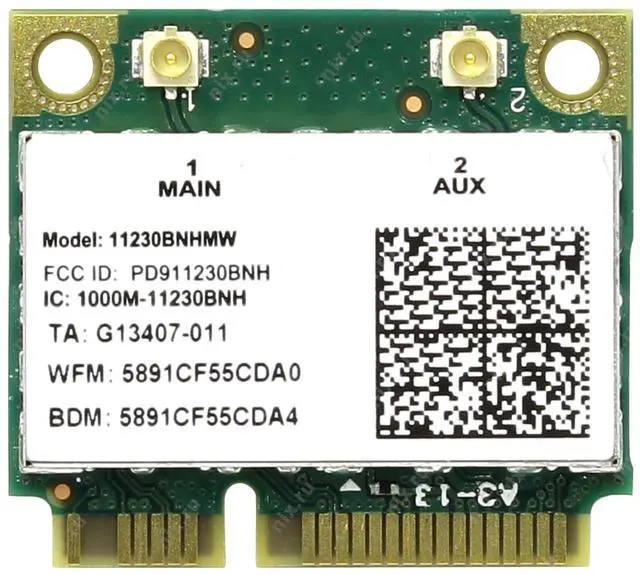 Main image of Legacy Mini-PCIe Wi-Fi Card for Intel 1030 | Half Mini PCIe Network Card | 300 Mbps with Bluetooth Support | HMC WLAN Replacement Part 1230BNH Wi-Fi Card 11230BNHMW