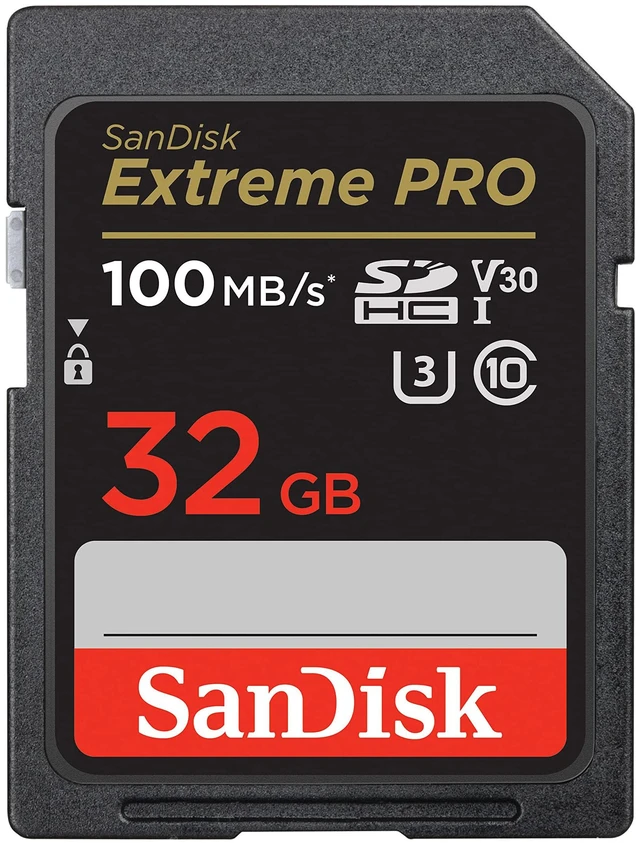 Main image of SanDisk 32GB Extreme PRO SDHC UHS-I Memory Card - C10, U3, V30, 4K UHD, SD Card - SDSDXXO-032G-GN4IN