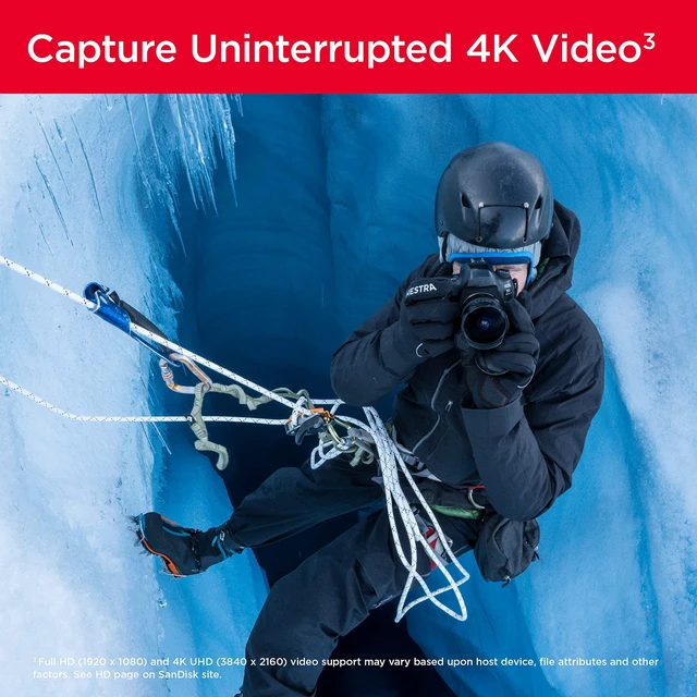 Alt view image 4 of 6 - SanDisk 32GB Extreme PRO SDHC UHS-I Memory Card - C10, U3, V30, 4K UHD, SD Card - SDSDXXO-032G-GN4IN