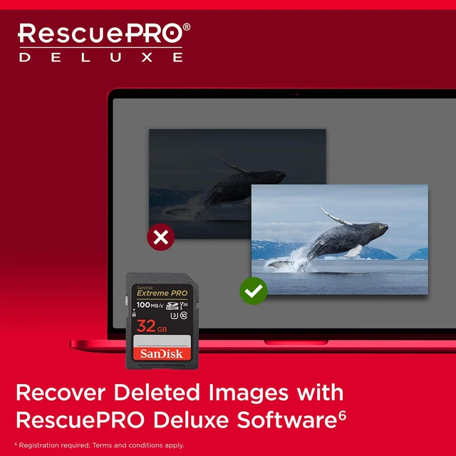 Alt view image 6 of 6 - SanDisk 32GB Extreme PRO SDHC UHS-I Memory Card - C10, U3, V30, 4K UHD, SD Card - SDSDXXO-032G-GN4IN