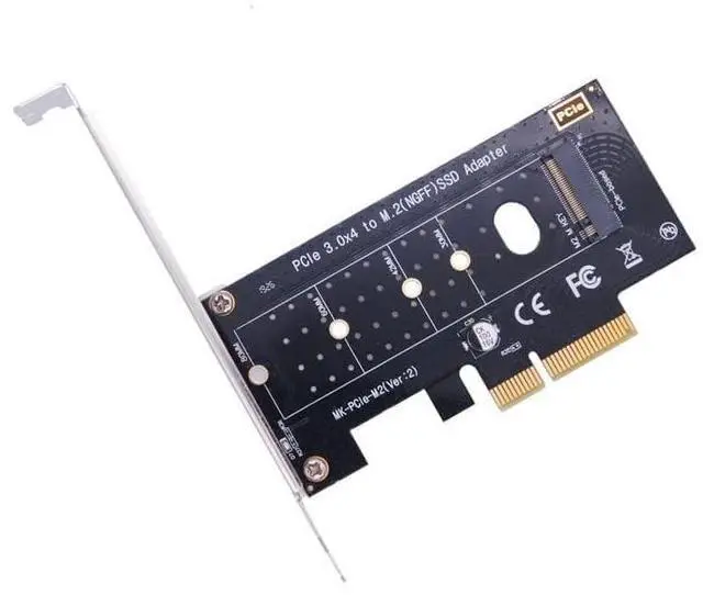 Alt view image 5 of 5 - M.2 NVMe SSD NGFF to PCIE X4 Adapter M Key Interface Card Support PCI-e PCI Express 3.0 x4 2230-2280 Size M2 SSD M2 PCIE Adapter