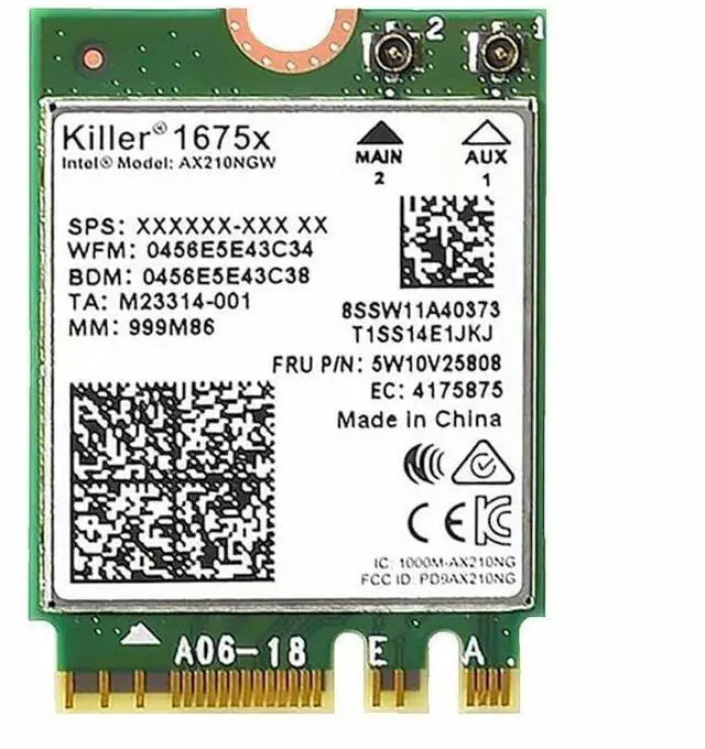 Alt view image 3 of 7 - AX1675x Killer Series Desktop Wi-Fi 6E Kit | 2.4 Gbps | Bluetooth 5.3 Support | PCIe x4 | Tri Band 2.4/5/6 GHz No vPro AX210.NGWG.NVX