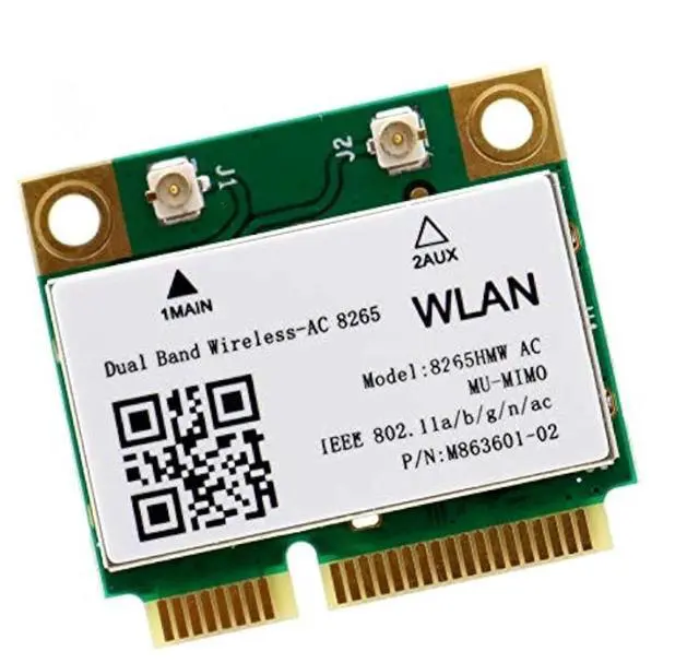 Main image of HighZer0 Electronics Wireless-AC 8265 Half Mini PCIe Network Card | 867 Mbps with Bluetooth 4.2 Support | HMC WLAN Replacement Part 8265.HMWG Wi-Fi Card 8265HMW