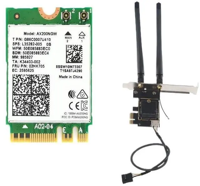 Main image of AX200 Desktop Wi-Fi Kit | 2.4 Gbps | Bluetooth 5.2 Support | PCIe x4 | Wi-Fi 6 Wireless-AX No vPro AX200NGW