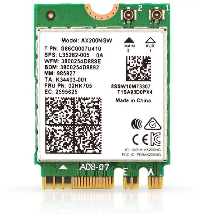 Main image of WIFI 6 Laptop Upgrade Card Dual Band AX200NGW 2.4Gbps 802.11ax Wireless AX200 WiFi Card Support Bluetooth 5.0 No vPro