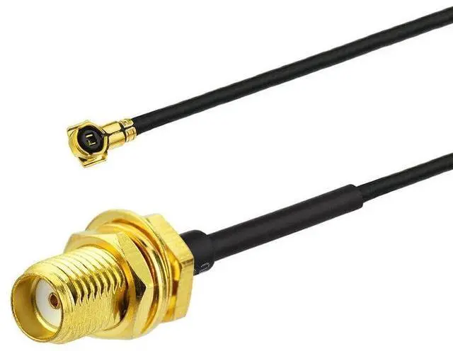 Alt view image 2 of 5 - 2-Pack 4th Generation U.FL to SMA Female RF Antenna Cable Converters | MHF4 Compatible Connectors for Wi-Fi 4/5/6/6e/7 | 2.4GHz/5GHz/6GHz | M.2 WiFi Cards