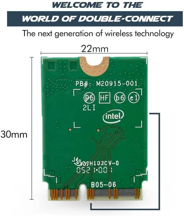 Alt view image 2 of 7 - AX411 Double Connect WiFi 6E CNVi Tri Band 2.4 | 5 | & 6GHz DCT Wireless CRF Card AX411NGW 802.11ax 2.4Gbps Bluetooth 5.3 Compatible No vPro