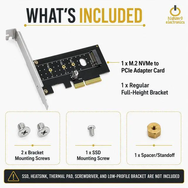 Alt view image 6 of 7 - M.2 NVMe SSD NGFF to PCIE X4 Adapter M Key Interface Card Support PCI-e PCI Express 3.0 x4 2230-2280 Size M2 SSD M2 PCIE Adapter