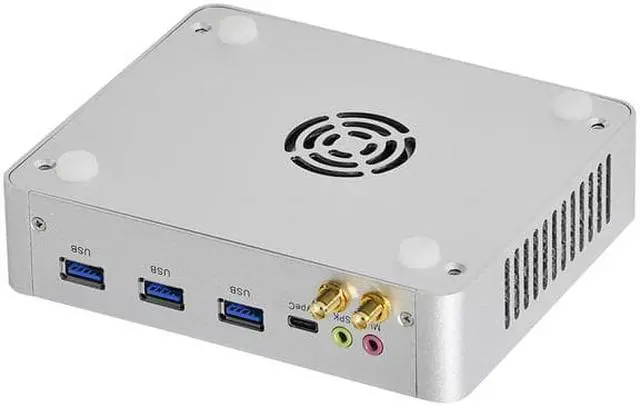 Alt view image 4 of 5 - 4K Mini PC, HTPC, Kodi Box, Intel Core I3 7100U, HUNSN BM22, Desktop Computer, AC WiFi, BT, DP, HDMI, 3 x USB3.0, 2 x USB2.0, Type-C, LAN, Smart Fan, Barebone, NO RAM, NO Storage, NO System