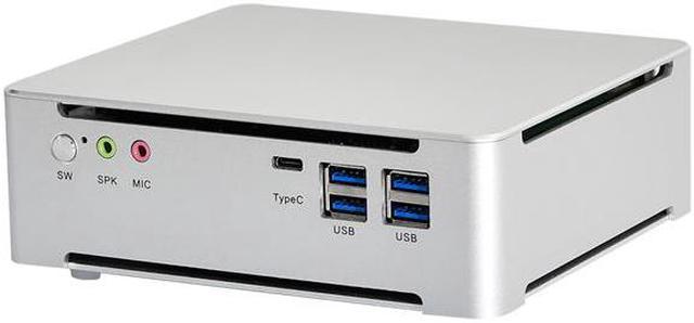4K Mini PC, Intel Quad Core I5 7300HQ, HUNSN BM21, Desktop Computer,  Server, AC WiFi, BT, DP, HDMI, 6 x USB3.0, Type-C, LAN, Smart Silent Fan, 