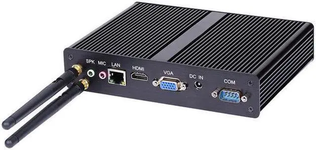 Alt view image 4 of 4 - Fanless Mini PC, Desktop Computer, HUNSN BM10, J1900 N3510 N3520, HTPC, Nano Kodi Box, Windows 11 or Linux Ubuntu, WiFi, BT, 2 x COM, VGA, HDMI, USB3.0, 4 x USB2.0, LAN, 8G RAM, 128G SSD