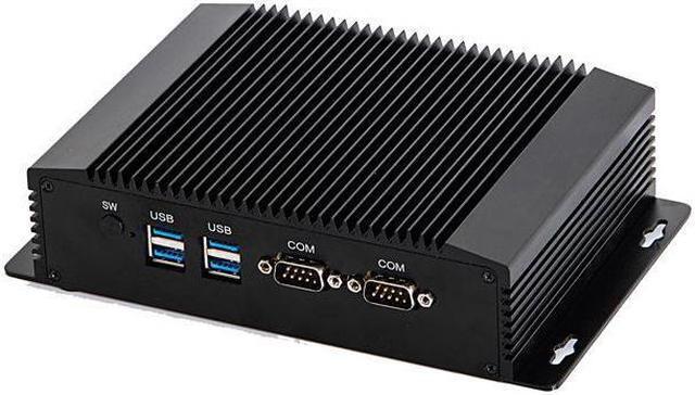 Alt view image 4 of 4 - HUNSN Industrial Embedded PC, Fanless Mini Computer, I5 4200Y 4210Y 4202Y 4302Y, IM08, IPC, Windows 11 / Linux Ubuntu, VGA, HDMI, 2 x LAN, 2 x COM, 4 x USB3.0, 8G RAM, 256G SSD