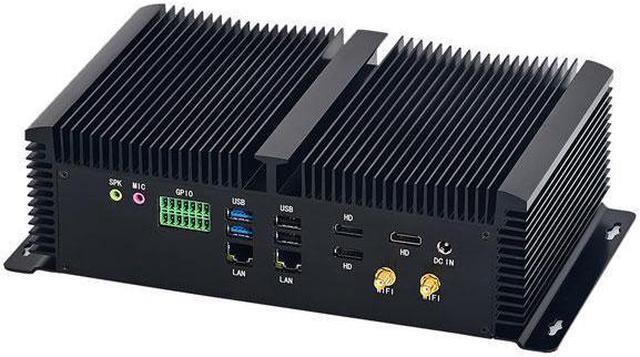 Alt view image 2 of 4 - HUNSN Fanless Industrial Computer, IPC, Mini PC, I7 9750H, IM11, Windows 11 / Linux Ubuntu, 6 x COM, PS/2, 4 x USB3.0, 4 x USB2.0, GPIO, 2 x LAN, 3 x HDMI, 0 RAM, 0 Storage, Barebone No System