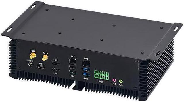 Alt view image 3 of 4 - HUNSN Fanless Industrial Computer, IPC, Mini PC, I7 9750H, IM11, Windows 11 / Linux Ubuntu, 6 x COM, PS/2, 4 x USB3.0, 4 x USB2.0, GPIO, 2 x LAN, 3 x HDMI, 0 RAM, 0 Storage, Barebone No System