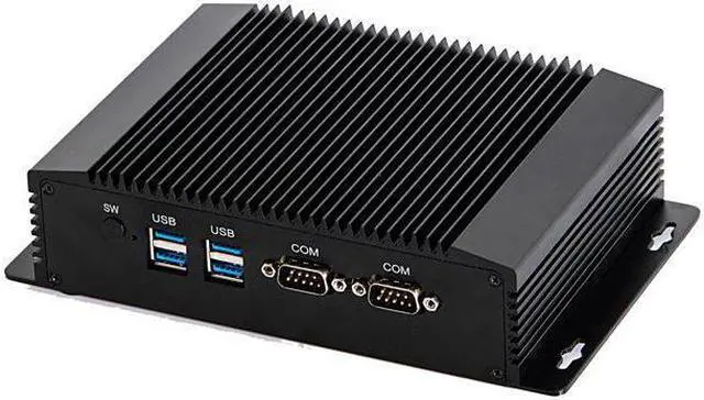 Alt view image 4 of 4 - HUNSN Industrial Embedded PC, Fanless Mini Computer, IPC, Celeron 2955U 2957U, IM08, Windows 11 / Linux Ubuntu, VGA, HDMI, 2 x LAN, 2 x COM RS232, 4 x USB3.0, 4G RAM, 128G SSD