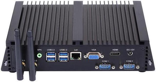 Alt view image 4 of 6 - Fanless Industrial Computer, IPC, Mini PC, Intel I5 1135G7, HUNSN IM03, Windows 11 or Linux Ubuntu, VGA, HDMI, LAN, 2 x COM RS232, 3 x USB2.0, 4 x USB3.0, Support WOL, 8G RAM, 256G SSD