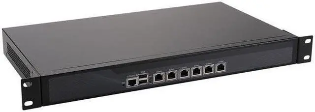 Main image of Firewall, VPN, 19 Inch 1U Rackmount, Mikrotik, Pfsense, OPNsense, B85 / Z87 with Pentium G3250, RS15, Network Appliance, Router PC, 6 x Lan/2USB/COM/VGA/Bypass, (4G RAM/32G SSD)