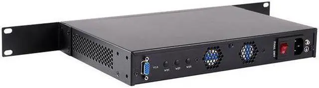 Alt view image 2 of 5 - Firewall, Mikrotik, Pfsense, OPNsense, VPN, Atom D525, HUNSN RS03, Network Security Micro Appliance, Router PC, 6 x Gigabit LAN, 2 x USB, COM, VGA, Fan, 2G RAM, 32G SSD