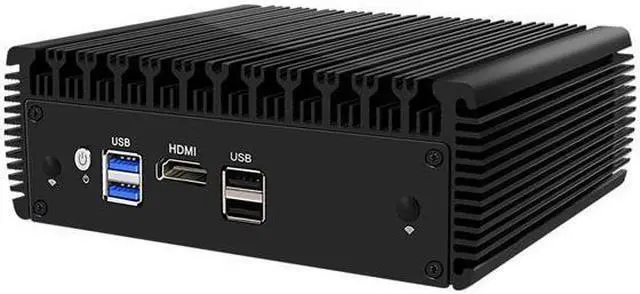 Alt view image 4 of 5 - Micro Firewall Appliance, Mini PC, VPN, Router PC, Celeron N5105, HUNSN RJ02k, AES-NI, 4 x 2.5GbE I225-V B3 LAN, Barebone, NO RAM, NO Storage, NO System