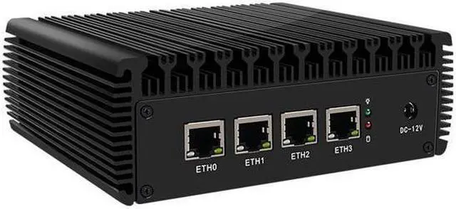 Alt view image 3 of 5 - Micro Firewall Appliance, Mini PC, VPN, Router PC, Celeron N5105, HUNSN RJ02k, AES-NI, 4 x 2.5GbE I225-V B3 LAN, Barebone, NO RAM, NO Storage, NO System