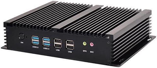 Alt view image 4 of 6 - HUNSN Fanless Industrial PC, Mini Computer, I3 5005U 5010U 5020U, IM04, Windows 11 / Linux Ubuntu, AC WiFi, BT, 2 x HDMI, 2 x LAN, 6 x COM, 4 x USB3.0, 4 x USB2.0, 0 RAM, 0 Storage, Barebone No System