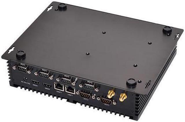 Alt view image 5 of 6 - HUNSN Fanless Industrial PC, Mini Computer, I3 5005U 5010U 5020U, IM04, Windows 11 / Linux Ubuntu, AC WiFi, BT, 2 x HDMI, 2 x LAN, 6 x COM, 4 x USB3.0, 4 x USB2.0, 0 RAM, 0 Storage, Barebone No System