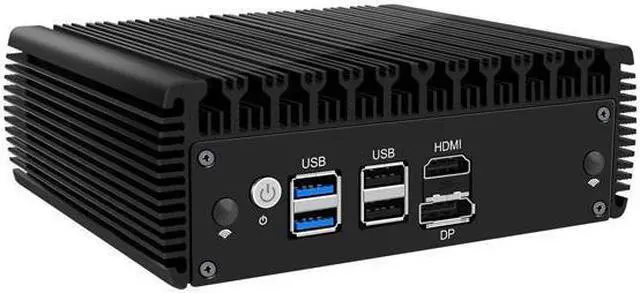 Alt view image 2 of 5 - Micro Firewall Appliance, Mini PC, VPN, Router PC, N5105, HUNSN RJ02l, AES-NI, 4 x 2.5GbE I225-V B3, HDMI, DP, 4 x USB, Barebone, NO RAM, NO Storage, NO System