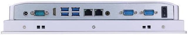 Alt view image 4 of 5 - 12.1 Inch TFT LED Industrial Panel PC, HUNSN PW24, Intel J6412, High Temperature 5-wire Resistive Touch Screen, Windows 11 Pro or Linux Ubuntu, HDMI, 2 x LAN, 3 x COM, 8G RAM, 128G SSD, 1TB HDD