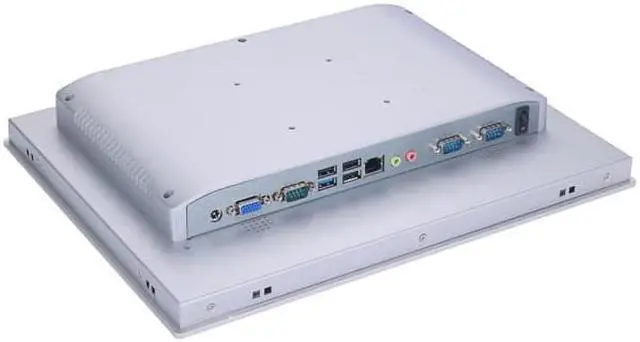 Alt view image 2 of 5 - 15 Inch TFT LED Industrial Panel PC, HUNSN PW25, Intel J1900, 10-point Projected Capacitive Touch Screen, Windows 11 Pro or Linux Ubuntu, VGA, 4 x USB, LAN, 3 x COM, 4G RAM, 64G SSD