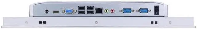 Alt view image 4 of 5 - 15.6" TFT LED IP65 Industrial Panel PC, HUNSN PW26, Intel 4th Core I5, 10-point Projected Capacitive Touch Screen, Windows 11 Pro or Linux Ubuntu, VGA, HDMI, LAN, 2 x COM, 8G RAM, 256G SSD