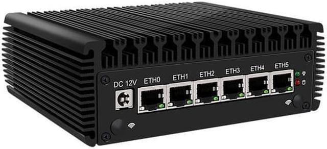 Micro Firewall Appliance, Intel Celeron N5105, HUNSN RJ05f, Mini PC,  pFsense Plus, Mikrotik, OPNsense, VPN, Router PC, AES-NI, 6 x Intel 2.5GbE 