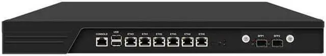 Main image of 1U Firewall Appliance 10GB, VPN, Network Rackmount, Core I3 9100, HUNSN RJ16, 6 x 2.5GbE I225-V, 2 x SFP+ 82599es 10 Gigabit, Barebone, NO RAM, NO Storage, NO System