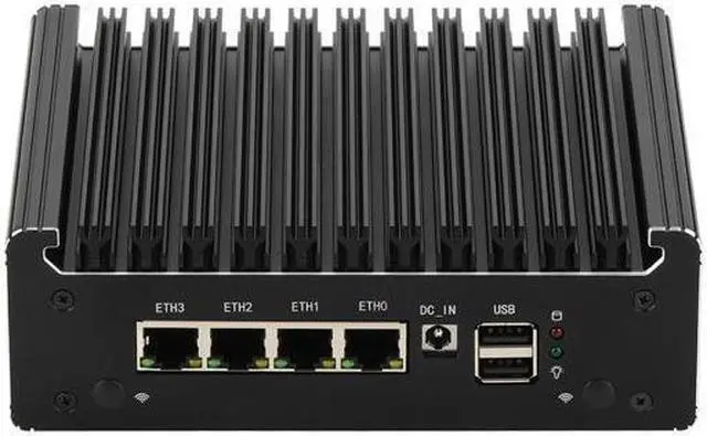 Alt view image 3 of 6 - HUNSN Micro Firewall Appliance, Mini PC, Pfsense, Mikrotik, N4505 N6000, RS41, OPNsense, VPN, Router PC, AES-NI, 4 x 2.5GbE I226-V, Console, Type-C, HDMI, DP, SIM Slot, 4G RAM, 64G SSD