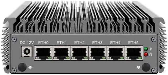 Main image of HUNSN Micro Firewall Appliance, Mini PC, VPN, Router PC, Celeron N5105, RJ05, AES-NI, 6 x 2.5GbE I226-V, DP, HDMI, SIM Slot, Barebone, NO RAM, NO Storage, NO System