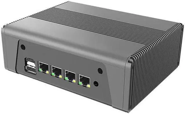 Alt view image 3 of 6 - HUNSN Micro Firewall Appliance, Mini PC, VPN, Router PC, AMD Ryzen 5 5500U, RJ11a, 4 x 2.5GbE I226-V LAN, Type-C, TF, HDMI, DP, Barebone, NO RAM, NO Storage, NO System