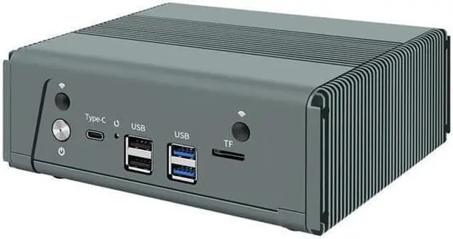 Alt view image 4 of 6 - HUNSN Micro Firewall Appliance, Mini PC, VPN, Router PC, AMD Ryzen 5 5500U, RJ11a, 4 x 2.5GbE I226-V LAN, Type-C, TF, HDMI, DP, Barebone, NO RAM, NO Storage, NO System