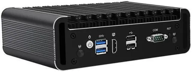 Alt view image 4 of 4 - Micro Firewall Appliance, Mini PC, VPN, Router PC, Celeron J4125, HUNSN RJ20, AES-NI, 4 x I211 LAN, HDMI, Console, Barebone, NO RAM, NO Storage, NO System