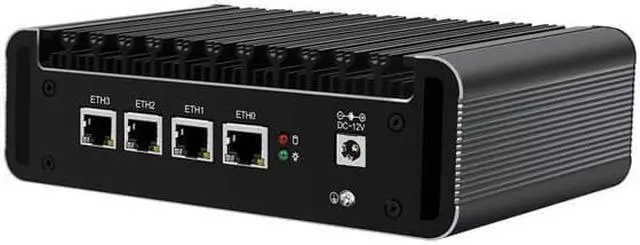 Alt view image 3 of 4 - Micro Firewall Appliance, Mini PC, VPN, Router PC, Celeron J4125, HUNSN RJ20, AES-NI, 4 x I211 LAN, HDMI, Console, Barebone, NO RAM, NO Storage, NO System