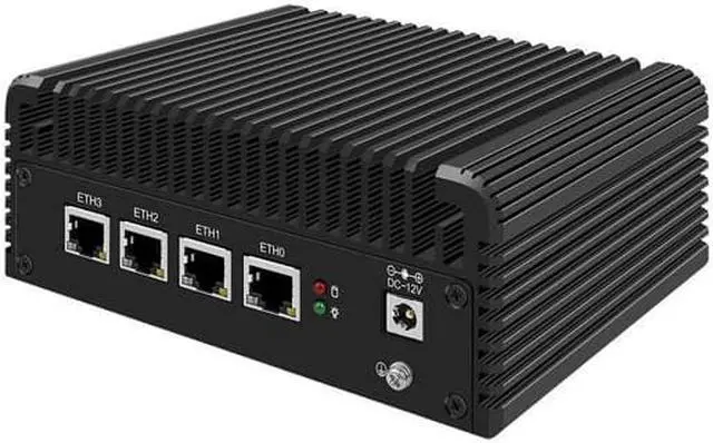 Alt view image 3 of 4 - Micro Firewall Appliance, Mini PC, Intel Celeron J4125, HUNSN RJ23, pFsense, Mikrotik, OPNsense, Untangle, VPN, Router PC, AES-NI, 4 x Intel I211-AT LAN, COM, HDMI, 4 x USB, 16G RAM, 128G SSD