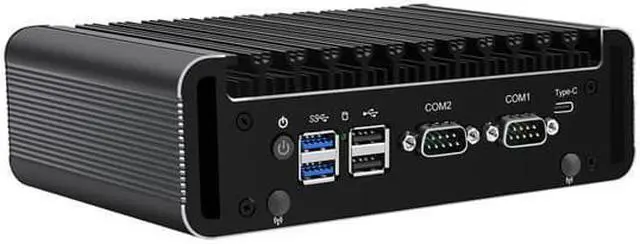 Alt view image 3 of 4 - Micro Firewall Appliance, Mini PC, Intel J6413, HUNSN RJ27, pFsense Plus, Mikrotik, OPNsense, VPN, Router PC, AES-NI, 5 x Intel 2.5GbE I226-V LAN, 2 x COM, Type-C, HDMI, DP, 32G RAM, 512G SSD