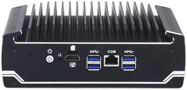 Alt view image 2 of 4 - HUNSN Din Rail Micro Firewall Appliance, Mini PC, 3865U 3867U, RX03a, pFsense, Untangle, Sophos xg, Mikrotik, OPNsense, VPN, Router PC, AES-NI, SIM Slot, HDMI, COM, 6 x I211 LAN, 16G RAM, 128G SSD