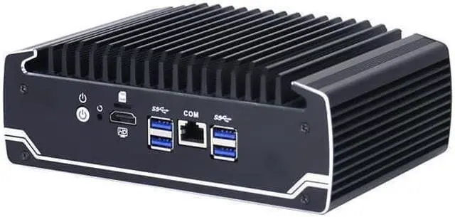 Alt view image 4 of 4 - HUNSN Din Rail Micro Firewall Appliance, Mini PC, 3865U 3867U, RX03a, pFsense, Untangle, Sophos xg, Mikrotik, OPNsense, VPN, Router PC, AES-NI, SIM Slot, HDMI, COM, 6 x I211 LAN, 16G RAM, 128G SSD