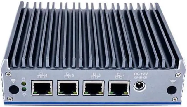 Main image of Din Rail Micro Firewall Appliance, Mini PC, HUNSN RX12a, Intel J4125, pFsense, Mikrotik, OPNsense, Untangle, Sophos XG, VPN, Router PC, AES-NI, DP, HDMI, COM, SIM Slot, 4 x I211, 4G RAM, 128G SSD