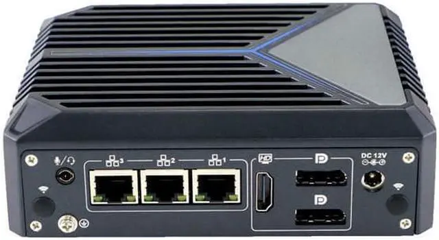 Alt view image 3 of 4 - HUNSN Micro Firewall Appliance, Mini PC, Celeron J6412, RX13, pFsense, Mikrotik, OPNsense, VPN, Router PC, AES-NI, SIM Slot, COM, 3 x 2.5GbE LAN, HDMI, 2 x DP, TPM2.0, 8G RAM, 256G SSD